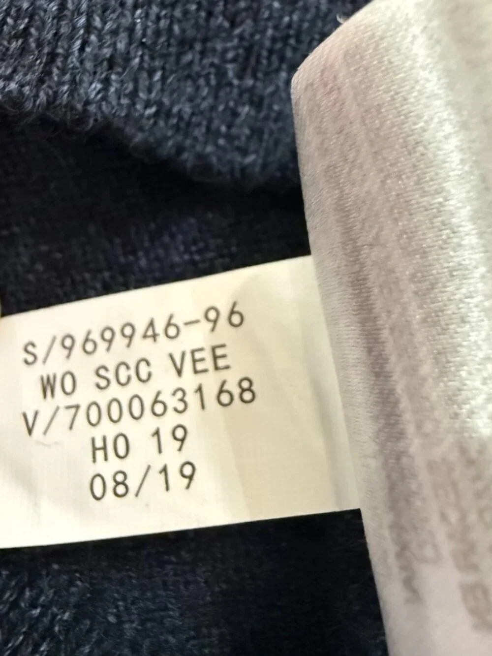 Banana Republic Luxury Blend Men's L V-Neck Sweater Silk Cashmere Navy Blue